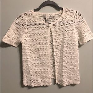 🍄Vintage Crochet Short Sleeve Cardigan🍄